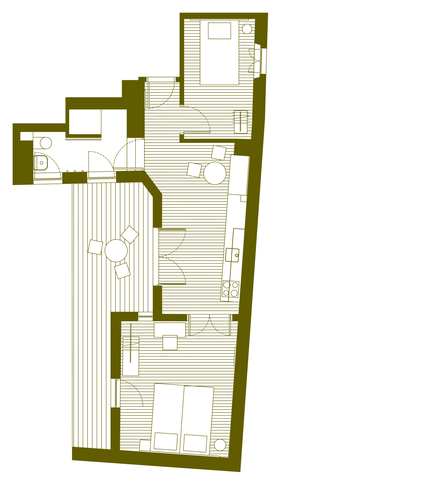 Hotel1550 Ljubljana - Treetop studio room plan